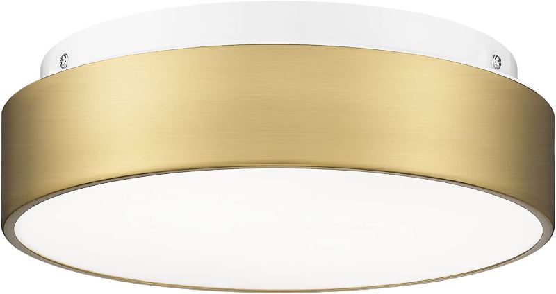 Photo 1 of  Close to Ceiling Light Fixture - Autelo 12" LED 18W Flush Mount Ceiling Light Fixtures with Frosted Glass Shade in Brass Finish for Kitchen...
