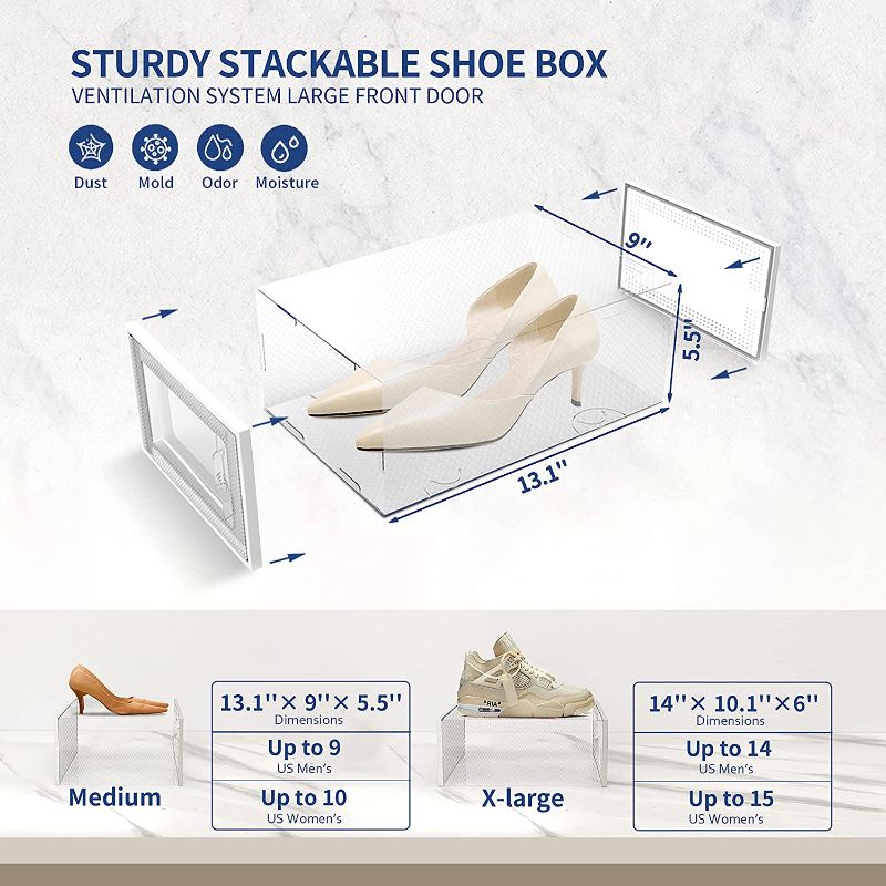 Photo 1 of 12 Pack Shoe Storage Box, 