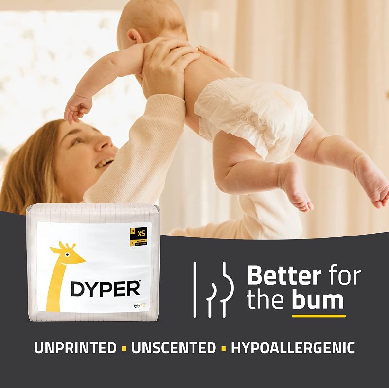 Photo 1 of DYPER Bamboo Baby Diapers Size 1 | Natural Honest Ingredients | Cloth Alternative | Day & Overnight | Plant-Based + Eco-Friendly | Hypoallergenic for Sensitive Skin | Unscented - 66 Count
