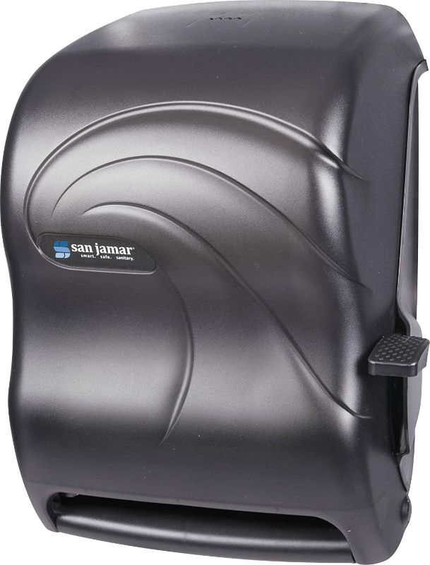 Photo 1 of 
San Jamar T1190TBK Lever Roll Towel Dispenser, Oceans, Black Pearl