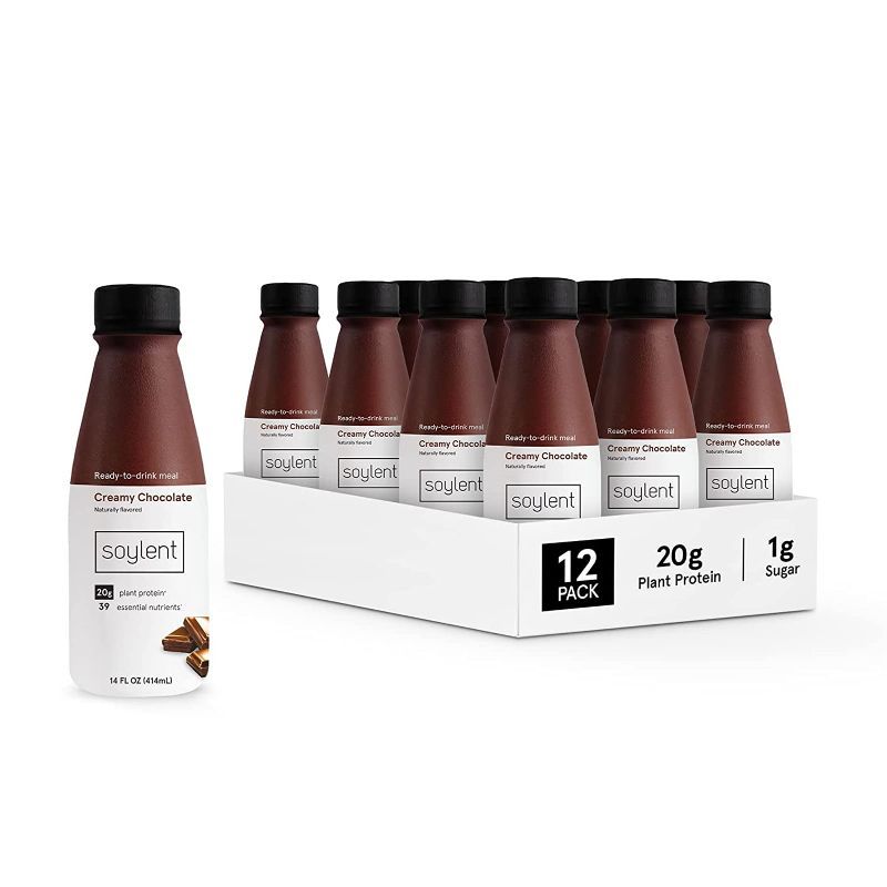 Photo 1 of Best by 9/20/22 Soylent Ready-to-Drink Meal Creamy Chocolate 14 Fl Oz Each / Pack of 12