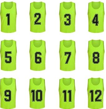 Photo 1 of Saaifuu Set of 12 (1-12) Numbered Pinnies/Scrimmage Vest/Team Practice Jerseys Large 