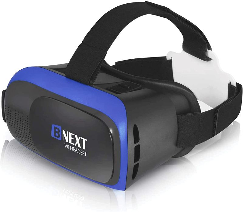 Photo 1 of VR Headset Compatible with iPhone & Android Phone - Universal Virtual Reality Goggles - Soft & Comfortable New 3D VR Glasses (Blue)