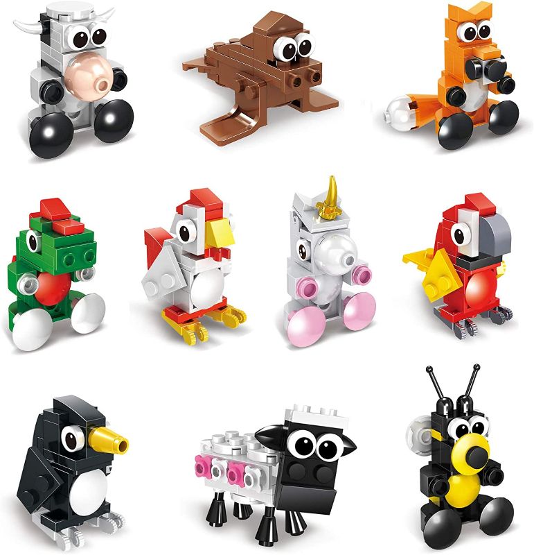 Photo 1 of Building Blocks Animals,10 in 1 Stem Building Toys Sets, Assorted Toy Animal, Party Favor for Kids, Goodie Bags, Birthday, Carnival Prizes?Cake Topper (10 PCS Animal)
