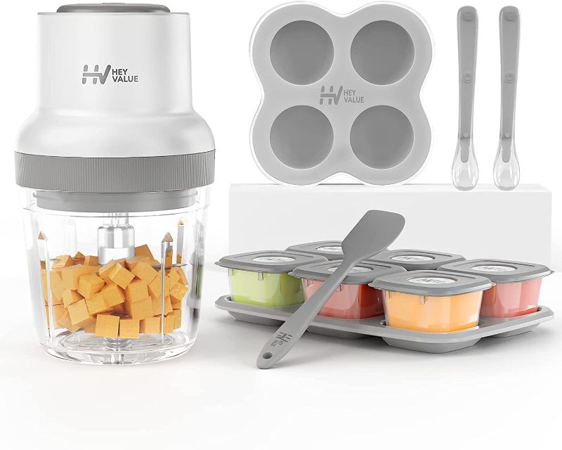 Photo 1 of Baby Food Maker, HEYVALUE 13-in-1 Baby Food Processor Set for Baby Food, Fruit, Vegatable, Meat, Baby Food Blender with Baby Food Containers, Baby Food Freezer Tray, Silicone Spoons, Silicone Spatula
