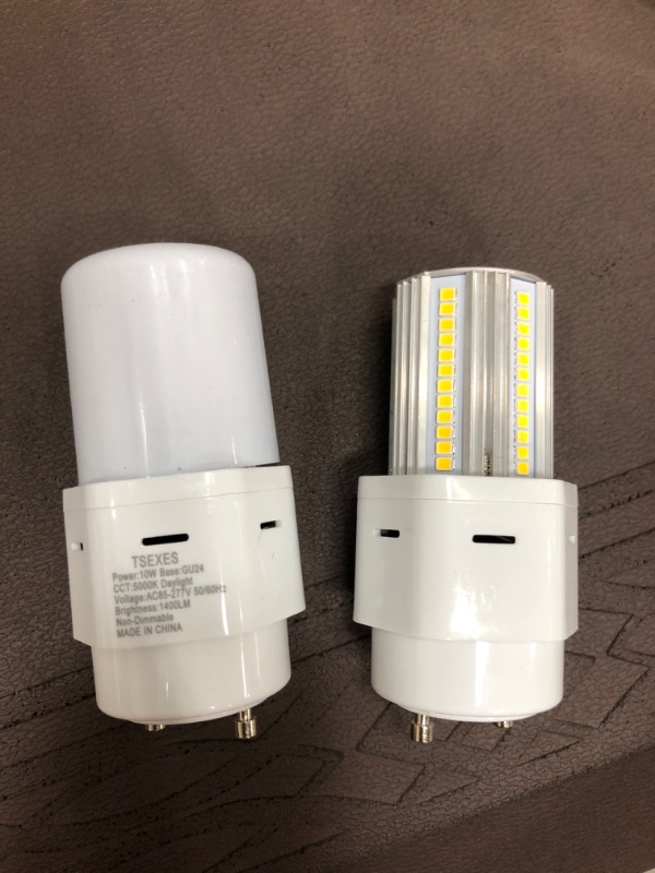 Photo 3 of 2 Pack 10W LED Bulb,Gu24 LED Light Bulb Base,1400 Lumens,5000K Daylight 360 Degree Beam Angle for CFL Upgrade(100W Equivalent)
