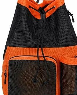 Photo 1 of Lohol Mesh Drawstring Backpack with Shoe Bag Durable Swimming String Sack.
