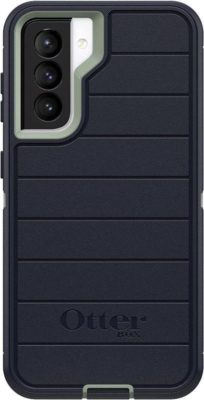 Photo 1 of OTTERBOX DEFENDER SERIES SCREENLESS EDITION Case for Galaxy S21 5G (ONLY - DOES NOT FIT Plus or Ultra) - VARSITY BLUES (DESERT SAGE/DRESS BLUES)
