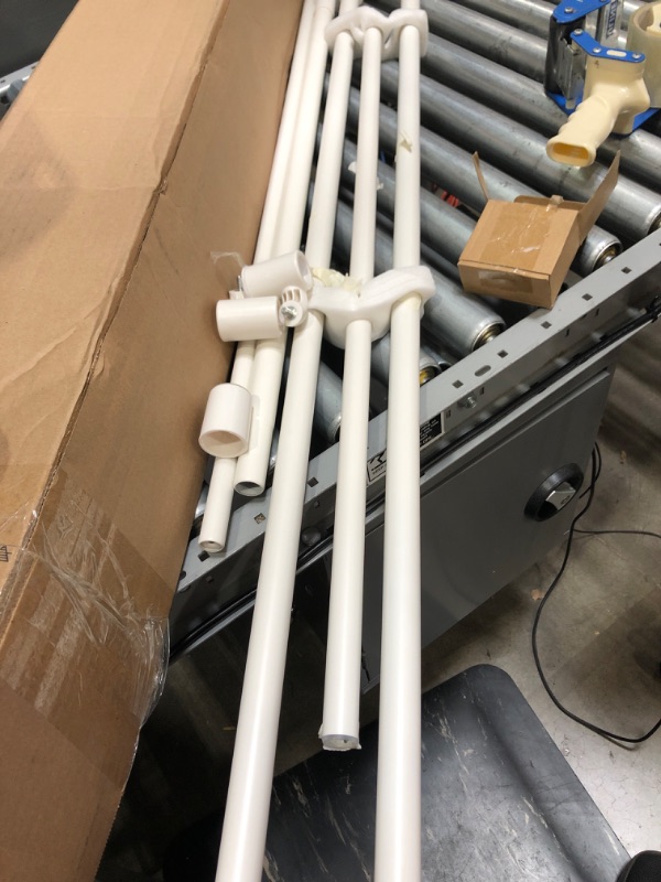 Photo 1 of 3 pack of white rods 54 inches+ expandable 