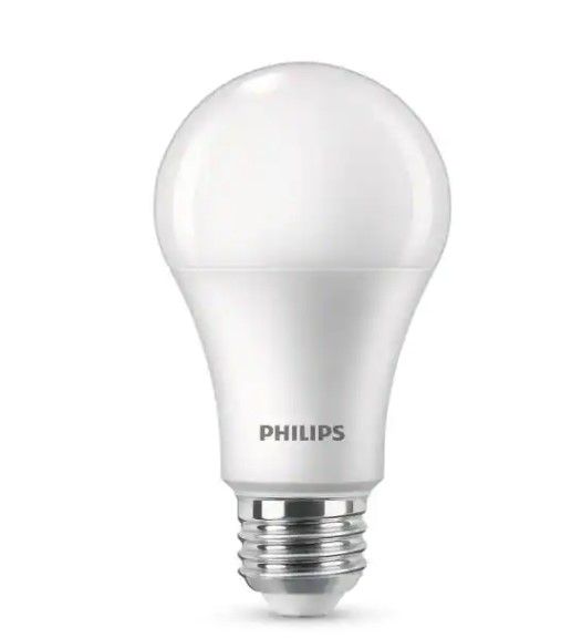 Photo 1 of 2 pack   - Philips 100-Watt Equivalent A19 Dimmable Energy Saving LED Light Bulb Daylight (5000K) (2-Pack)