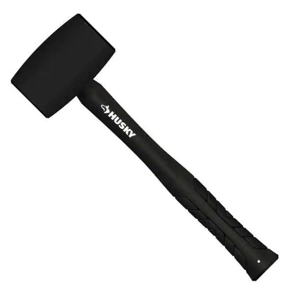 Photo 1 of 16 oz. Black Rubber Mallet Fiberglass Handle
