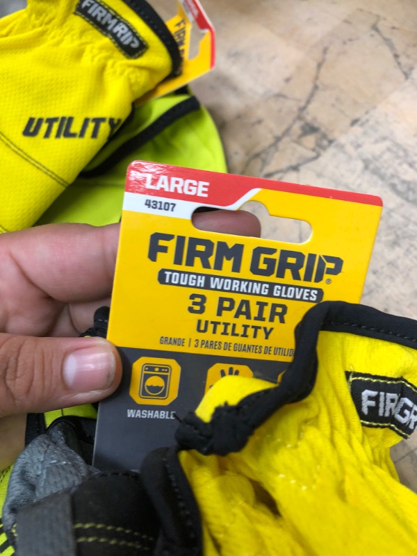 Photo 3 of 2-sets **Large Utility Work Gloves (3-Pack)-size large 
