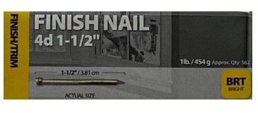 Photo 1 of 12-BOX **HUTTIG BUILDING PRODUCTS 1-1/2" 4d Finish / Trim Bright Finish Nail (1 Lb)