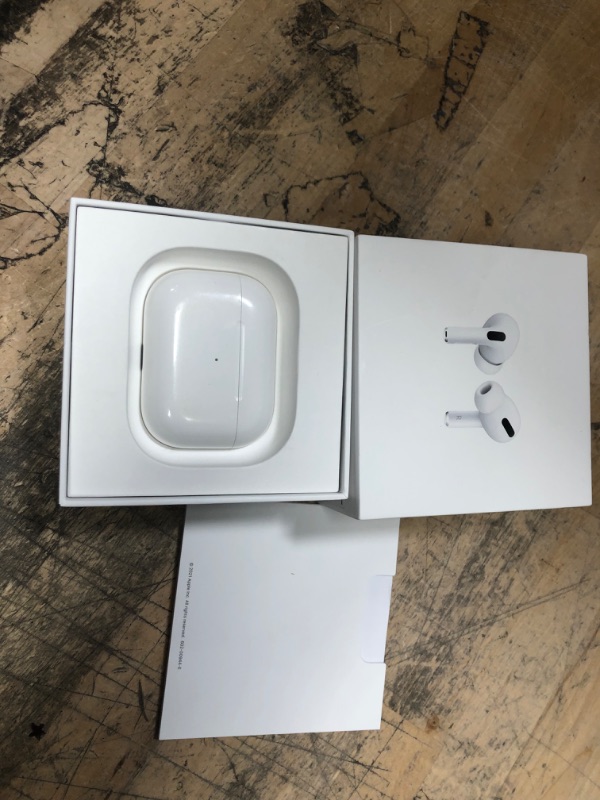 Photo 6 of **LEFT POD DONT WORK**
Apple AirPods Pro Wireless Earbuds with MagSafe Charging Case. Active Noise Cancelling, Transparency Mode, Spatial Audio, Customizable Fit, Sweat and Water Resistant. Bluetooth Headphones for iPhone
