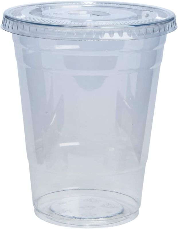 Photo 1 of [16 oz. - 200 Sets] Crystal Clear Plastic Cups With Lids
