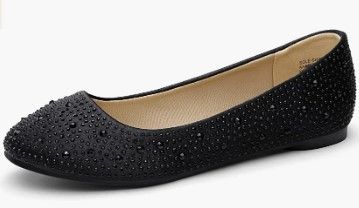 Photo 1 of DREAM PAIRS Women's Sole-Shine Rhinestone Ballet Flats Shoes
size 7