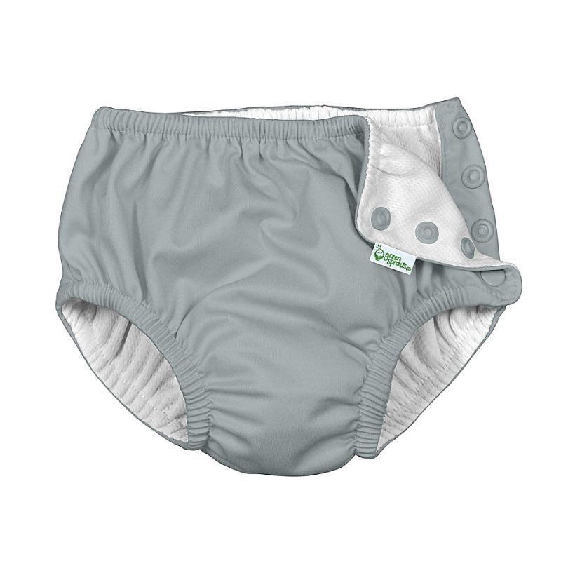 Photo 1 of I Play. by Green Sprouts Size 12M Snap Reusable Swim Diaper in Grey
