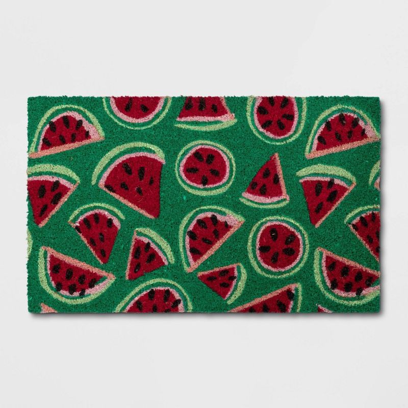 Photo 1 of 1'6"x2'6" Watermelon Doormat Green - Sun Squad™
