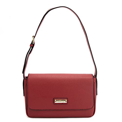 Photo 1 of London Fog ASTOR Texture Shoulder Bag for Women with Adjustable Strap - Red Texture
