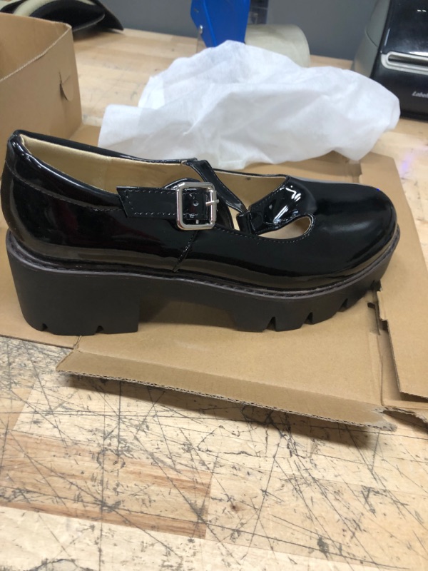 Photo 1 of JOYSTRY Mary Jane Shoes for Women Girls, Platform Mary Janes Chunky Heel Ankle Strap Lolita School Uniform Shoes
