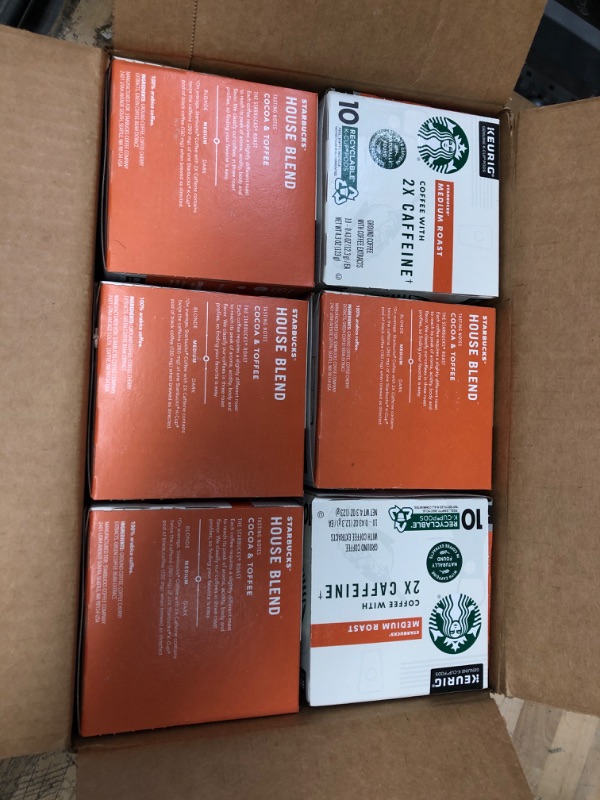 Photo 3 of BBD  : 09/26/2022-"Starbucks Medium Roast Coffee K-Cups with 2X Caffeine | Coffee Pods for Keurig Brewers | 6 Boxes (60 Pods) "
