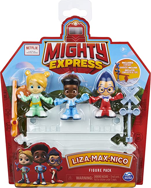 Photo 1 of 2 Mighty Express, Collectible Figures 3-Pack with Exclusive Train Track Piece, for Kids Aged 3 and up Multcolor 
