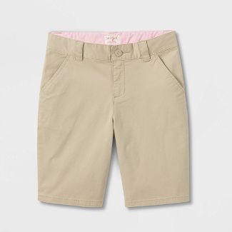 Photo 1 of 2 Girls' Uniform Chino Shorts - Cat & Jack™ Khaki

