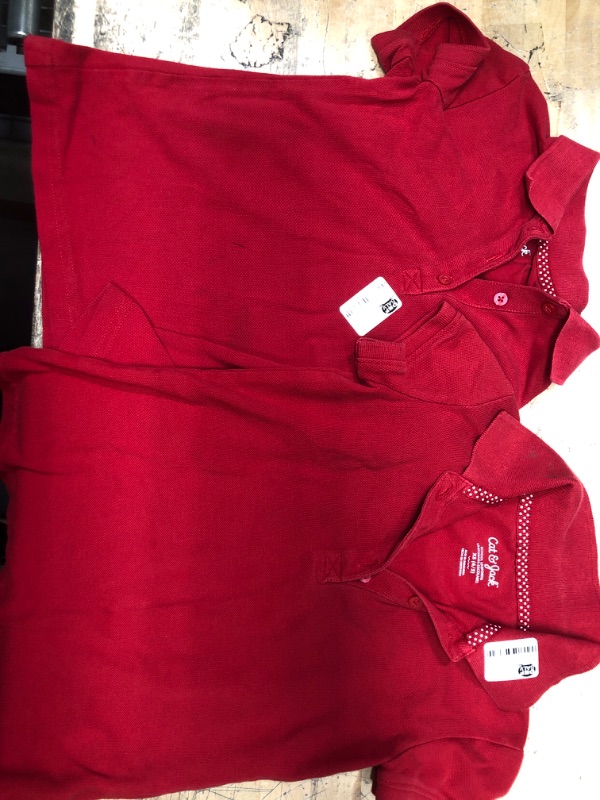 Photo 2 of 2 Girls' Short Sleeve Pique Uniform Polo Shirt - Cat & Jack™ Red size XS

