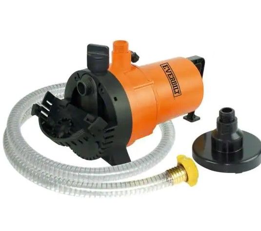 Photo 1 of 1/4 HP 2-in-1 Utility Pump
Great compact design that does the work of two pumps
Easily converts from submersible utility to transfer pump
Flow rate: submersible utility 1600 GPH, transfer pump 950 GPH