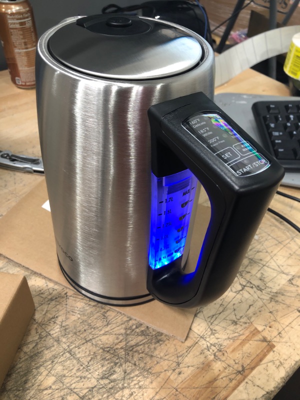 Photo 3 of Electric Kettle,Tea Kettle with 6 Temperature 1.7L Cordless Hot Water Boiler Heate,Strix Thermostat,Touch Control,Auto-Shutoff/Boil-Dry Protection, Keep Warm,LED Indicator,Coffee