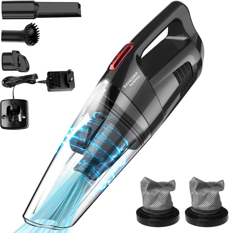 Photo 1 of Handheld Vacuum Cordless Whall, Hand Vacuum Cordless 8500PA Suction, Car Hand Vacuum with LED Light, Mini Vacuum Cordless, Portable Vacuum, Dry/Wet Hand Held Vacuum Cleaner, Handheld Cordless Vacuum
