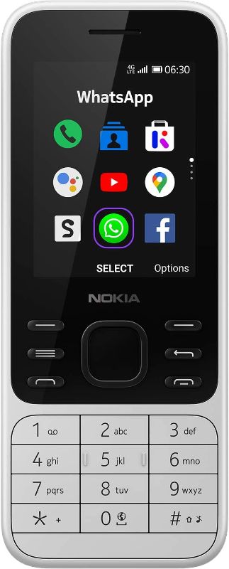 Photo 1 of Nokia 6300 4G | Unlocked | Dual SIM | WiFi Hotspot | Social Apps | Google Maps and Assistant | Powder White
