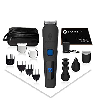 Photo 1 of baKblade Body Grooming - BODBARBER - 11 in 1 Men's Body Grooming Kit, Attachments Include: Groin Groomer, Body Groomer, Beard Groomer, Hair Groomer, Nose & Ear Groomer, Cordless & Waterproof
