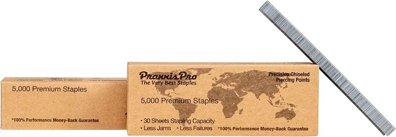 Photo 1 of 8-PACKS **** PraxxisPro Premium 26/6 Chisel Point Standard Staples Refill for All Home, School and Office Staplers - Silver (10,000 Count)
