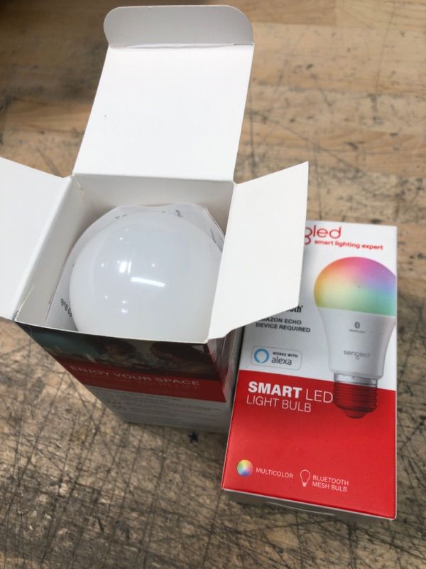 Photo 1 of 2-PACK **Sengled Smart Light Bulbs, Color Changing Alexa Light Bulb Bluetooth Mesh, Smart Bulbs That Work with Alexa Only, Dimmable LED Bulb A19 E26 Multicolor, High CRI, High Brightness, 8.7W 800LM, 1Pack
