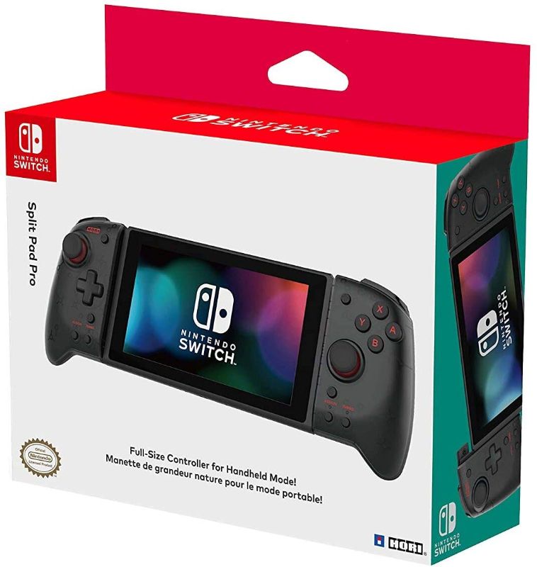 Photo 1 of Hori Nintendo Switch Split Pad Pro (Black) Ergonomic Controller for Handheld Mode - Officially Licensed By Nintendo - Nintendo Switch