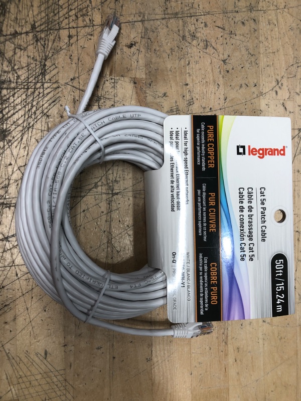 Photo 2 of Legrand-On-Q 50 Ft Cat 5e Patch Cable, White