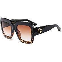 Photo 1 of FEISEDY Oversized Square Sunglasses Multi Tinted Glitter Frame Stylish Inspired B2276
