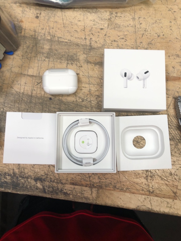 Photo 2 of Apple AirPods Pro Wireless Earbuds with MagSafe Charging Case. Active Noise Cancelling, Transparency Mode, Spatial Audio, Customizable Fit, Sweat and Water Resistant. Bluetooth Headphones for iPhone
