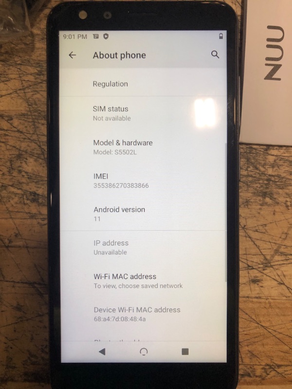 Photo 3 of NUU A11L | Unlocked 4G LTE Smartphone | 5.5" HD+ Display | 16GB + 2GB RAM | 2500 mAh Battery | Android 11 Go Edition | Compatible with Verizon and T-Mobile
