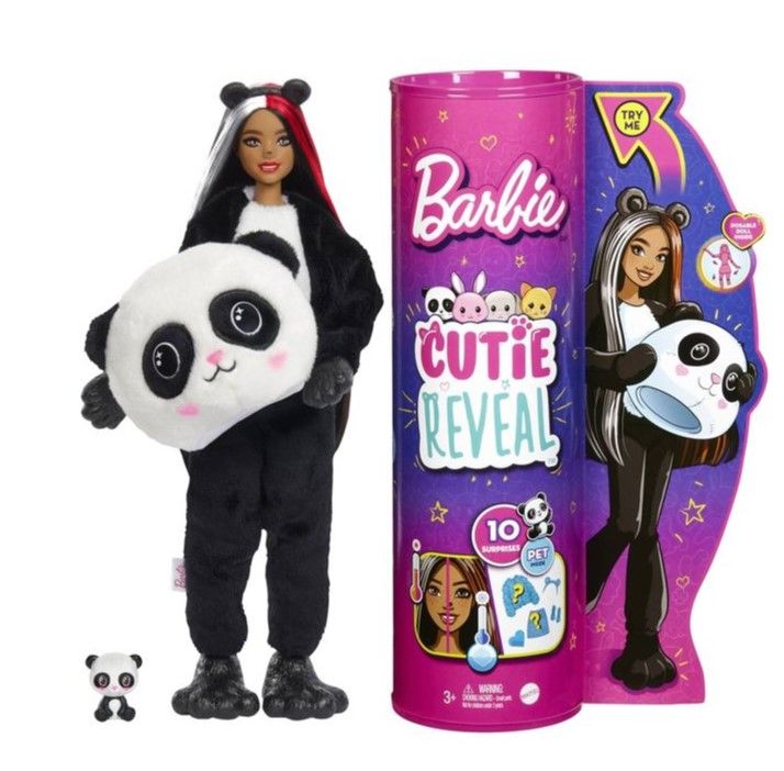 Photo 1 of Barbie Cutie Reveal Panda Plush Costume Doll

