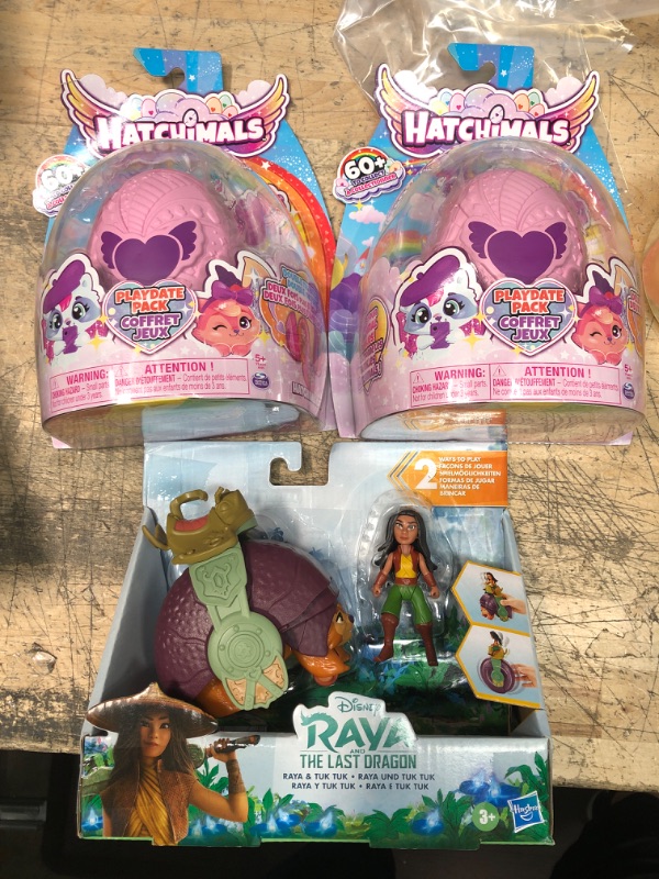 Photo 3 of Disney Raya and the Last Dragon Raya and Tuk Tuk, for Kids Ages 3 and Up
and
Hatchimals Colleggtibles Playdate Pack with Egg Playset
(2pack)