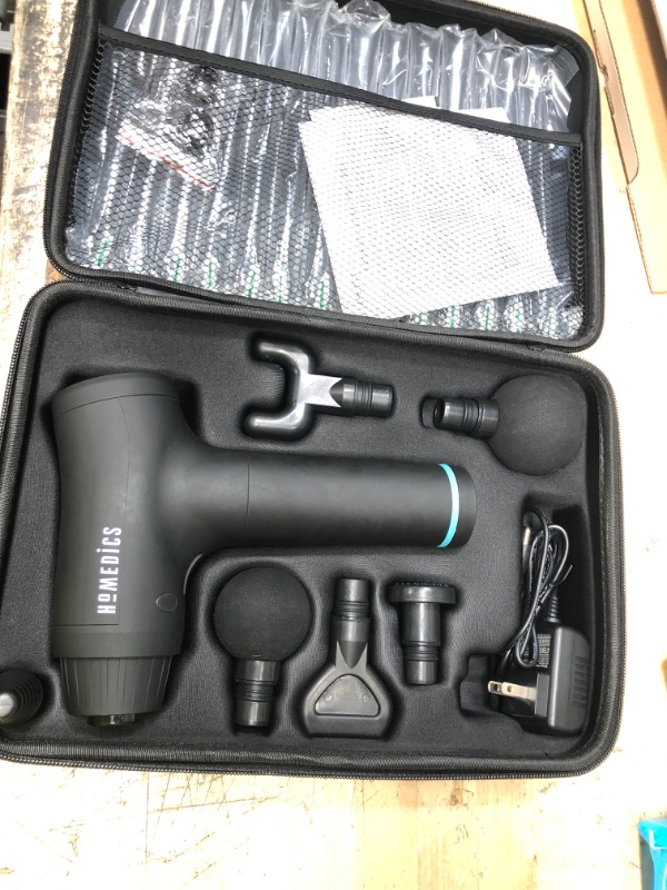 Photo 2 of HoMedics Massage Gun, Therapist Select Plus Percussion Massager, Deep Tissue Trigger Point Massager for Sports and Athletes, Muscle Recovery for Back, Shoulder, Neck, Portable and Rechargeable