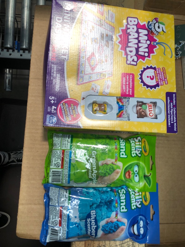 Photo 2 of 5 Surprise Mini Brands! Mini Market Dash Board Game
AND
crayola silly scents SAND GREEN APPLE AND BLUEBERRY