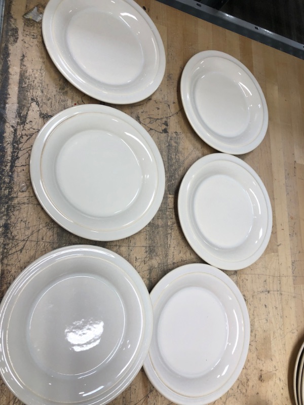 Photo 2 of 6 pack 8" Porcelain Woodbridge Salad Plate White - Threshold™
