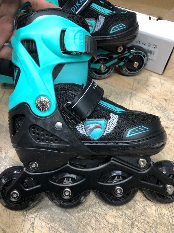 Photo 2 of Adjustable Inline Skates, Roller Blades for Girls, Roller Blades for Boys : Roller Skates with 8 Illuminating Pu Wheels, Outdoors Indoors High Performance Roller Blades for Kids Women Beginners