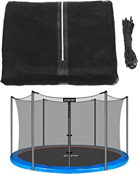 Photo 1 of (NET ONLY!) Zoomster Replacement Trampoline Safety Net Enclosure for Round Frame Trampolines, Breathable and Weather-Resistant Trampoline Net Replacement with Adjustable Straps 