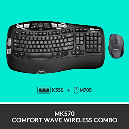 Photo 1 of Logitech MK570 Wireless Wave Keyboard 