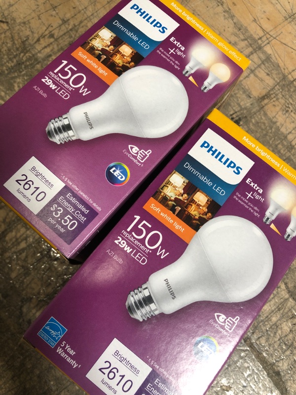 Photo 2 of 3006273 150 Watts A21 E26 Medium LED Bulb, Soft White
(set of 2)