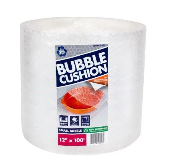 Photo 1 of 3/16 in. x 12 in. x 100 ft. Clear Perforated Bubble Cushion Wrap
